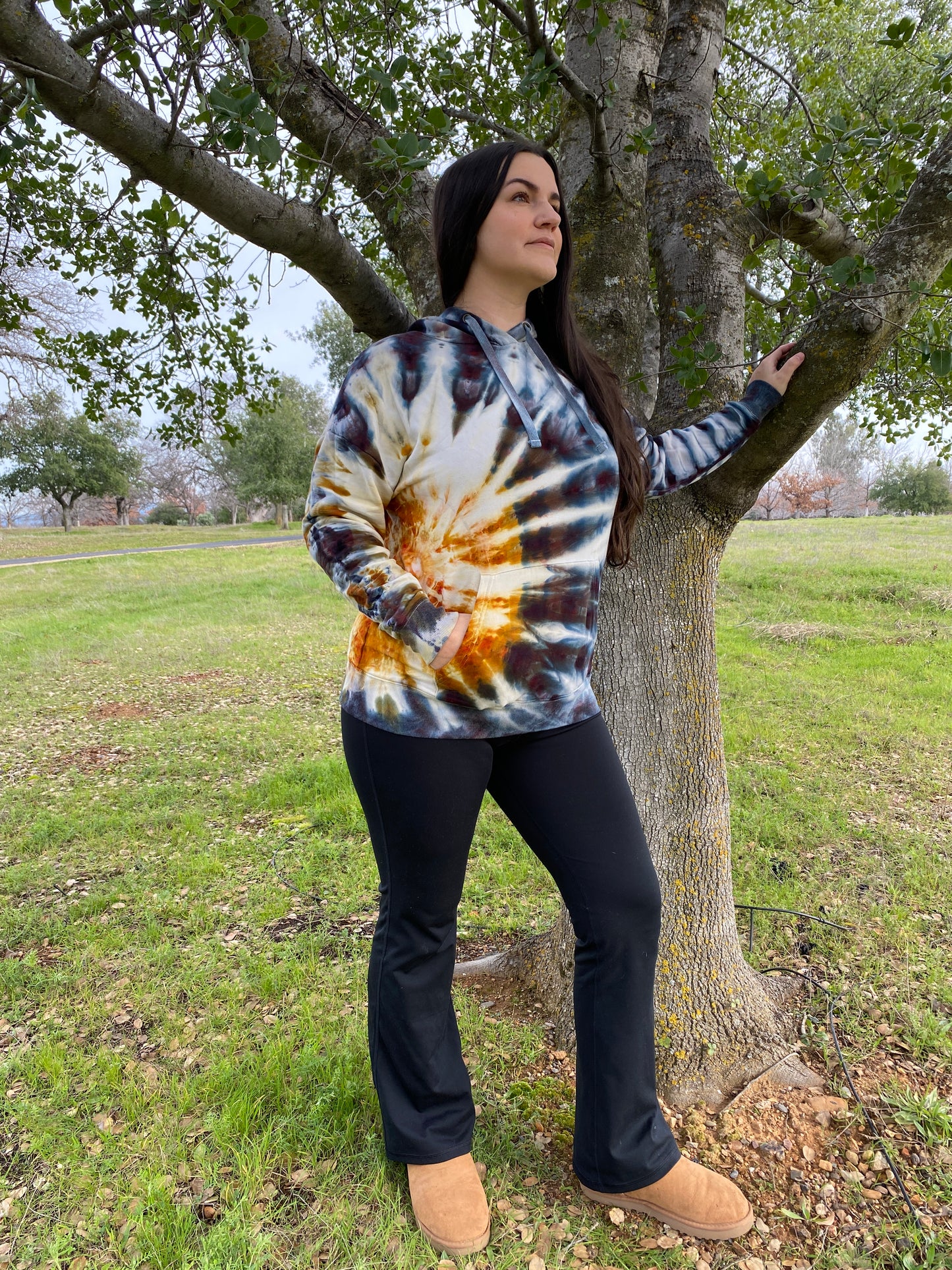 Heavens Starburst Womens Hand-Dyed Sweatshirt